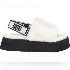 UGG Women's White and Black Slippers